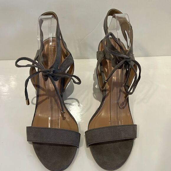 Charlotte Russe‎ Grey Block Heel Sandals Size 11 - Picture 4 of 13
